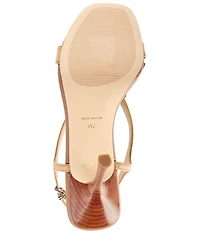 Michael Kors Jacie Leather Flower Dress Sandals