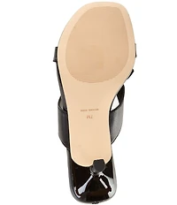Michael Kors Jacie Leather Flower Kitten Heel Slide Sandals