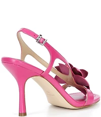 Michael Kors Jacie Leather Flower Slingback Dress Sandals