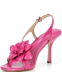 Michael Kors Jacie Leather Flower Slingback Dress Sandals