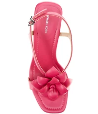 Michael Kors Jacie Leather Flower Slingback Dress Sandals
