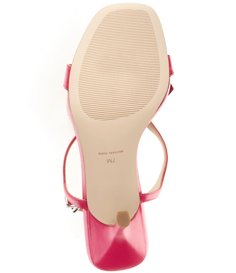 Michael Kors Jacie Leather Flower Slingback Dress Sandals