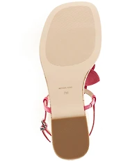 Michael Kors Jacie Leather Flower Thong Flat Sandals