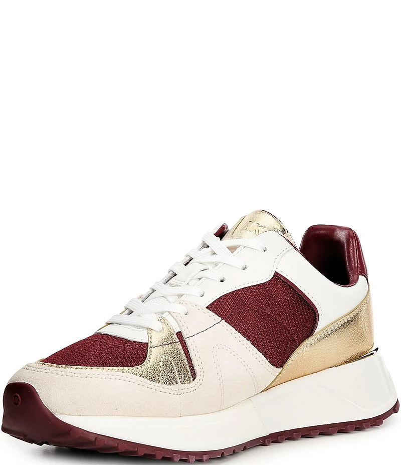 Michael Kors Jaime Suede Mesh Lace Up Sneakers