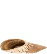 Michael Kors Jayla Suede Fringe Cone Heel Booties