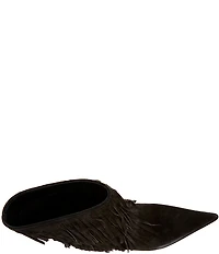 Michael Kors Jayla Suede Fringe Cone Heel Booties
