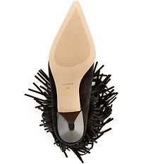 Michael Kors Jayla Suede Fringe Cone Heel Booties