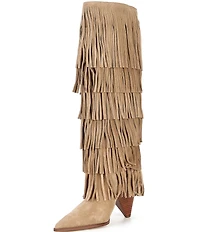 Michael Kors Jayla Suede Fringe Tall Boots