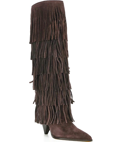 Michael Kors Jayla Suede Fringe Tall Boots