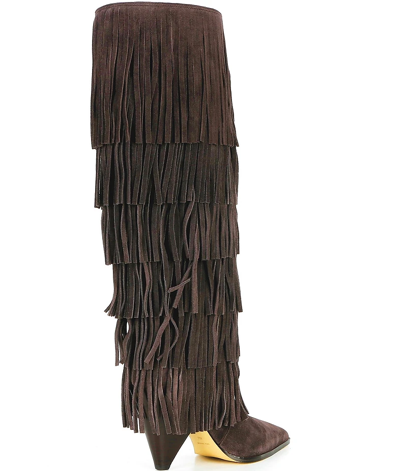 Michael Kors Jayla Suede Fringe Tall Boots