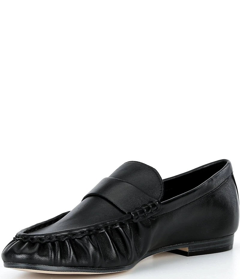 Michael Kors Jennings Leather Ruched Loafers