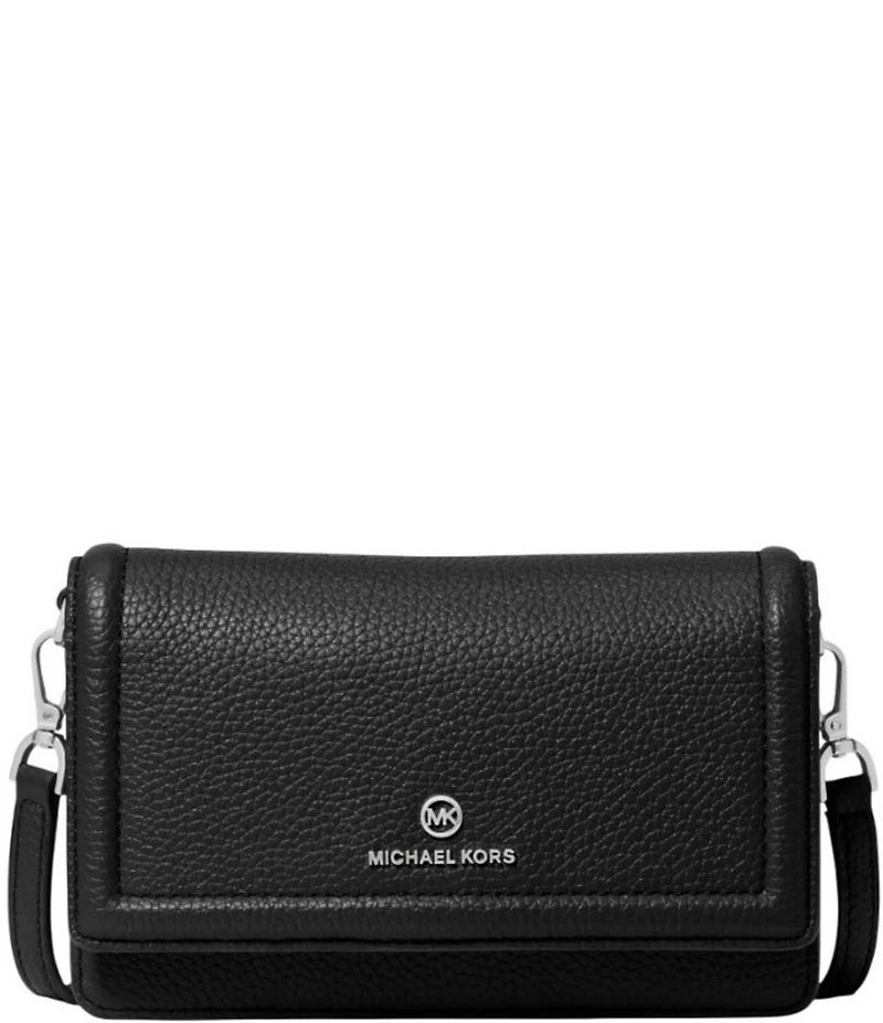 Michael Kors Jet Set Charm Pebbled Embossed Leather Small Phone Crossbody Bag
