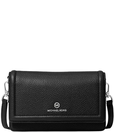 Michael Kors Jet Set Charm Pebbled Embossed Leather Small Phone Crossbody Bag