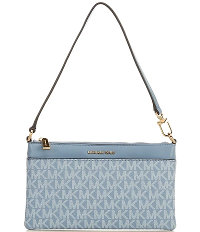 Michael Kors Jet Set Medium Top Zip Convertible Wristlet Shoulder Bag