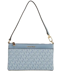 Michael Kors Jet Set Medium Top Zip Convertible Wristlet Shoulder Bag