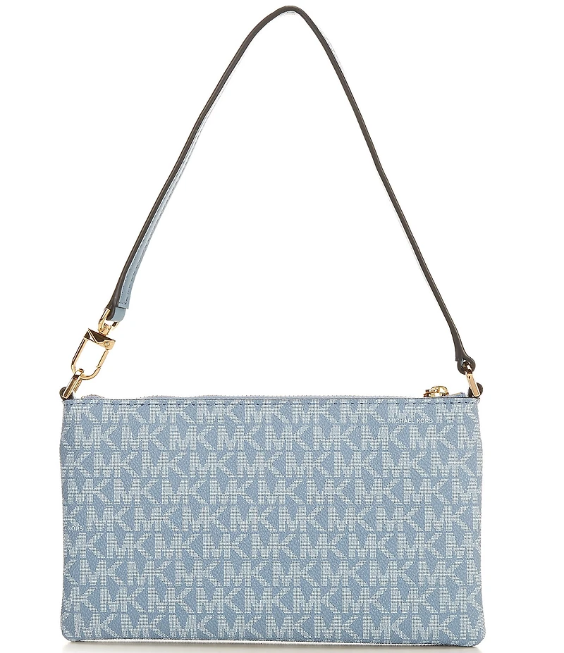 Michael Kors Jet Set Medium Top Zip Convertible Wristlet Shoulder Bag