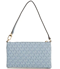 Michael Kors Jet Set Medium Top Zip Convertible Wristlet Shoulder Bag