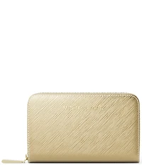 Michael Kors Jet Set Metallic Small Zip Around Card Case