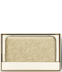 Michael Kors Jet Set Metallic Small Zip Around Card Case