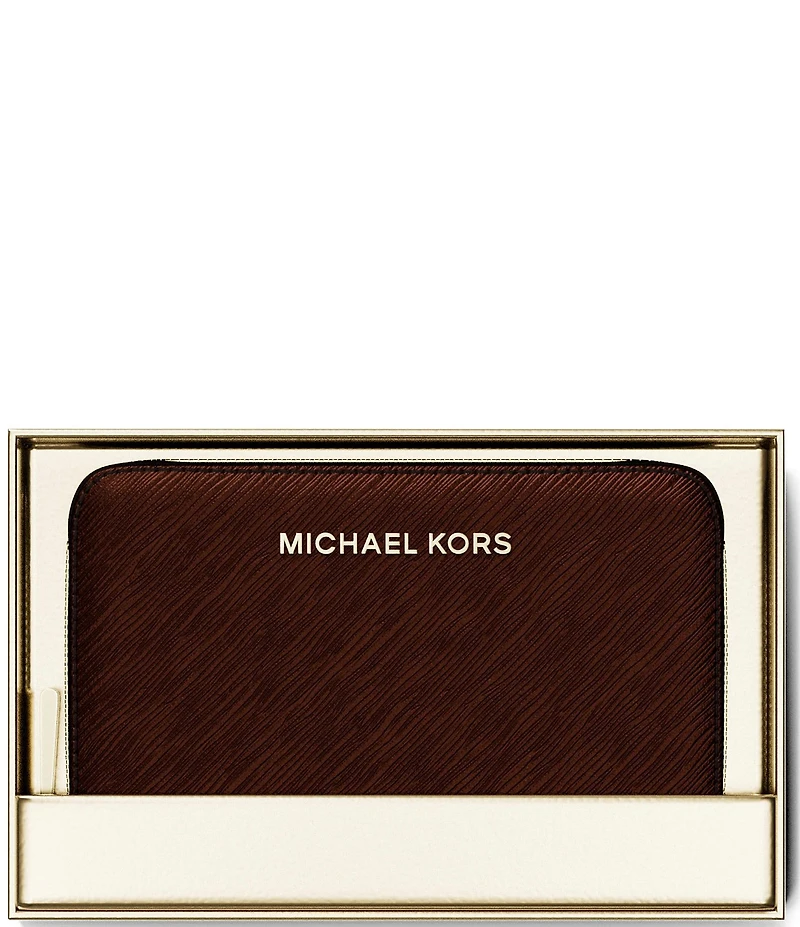 Michael Kors Jet Set Metallic Small Zip Around Card Case