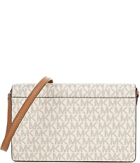 Michael Kors Jet Set MK Signature Medium Flap Crossbody Bag