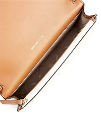 Michael Kors Jet Set MK Signature Medium Flap Crossbody Bag