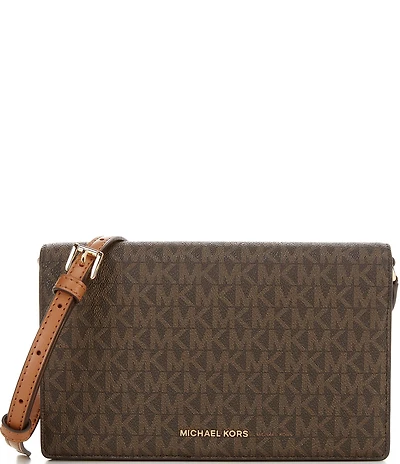 Michael Kors Jet Set MK Signature Medium Flap Crossbody Bag