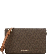 Michael Kors Jet Set MK Signature Medium Flap Crossbody Bag