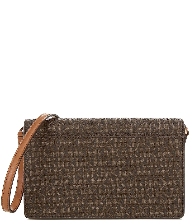 Michael Kors Jet Set MK Signature Medium Flap Crossbody Bag
