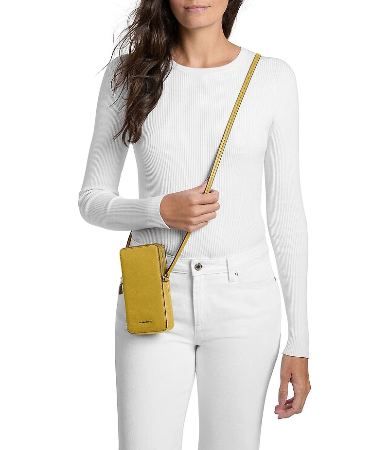 Michael Kors Jet Set North South Double Zip Phone Crossbody Bag