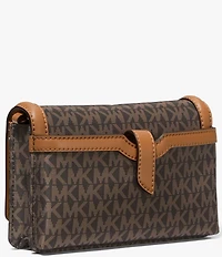 Michael Kors Nylon Jet Set Small Logo Print Smartphone Contrast Trim Crossbody Bag