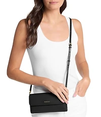 Michael Kors Jet Set Small Pebbled Leather Smartphone Crossbody Bag