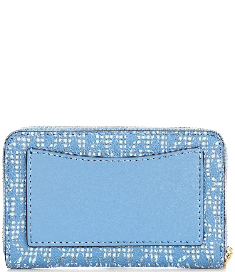 Michael Kors Jet Set Small Signature Logo Semi Lux Zip Around Card Case