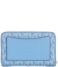 Michael Kors Jet Set Small Signature Logo Semi Lux Zip Around Card Case