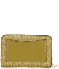 Michael Kors Jet Set Small Signature Logo Semi Lux Zip Around Card Case