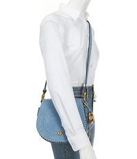 Michael Kors Josie Medium Saddle Flap Messenger Crossbody Bag