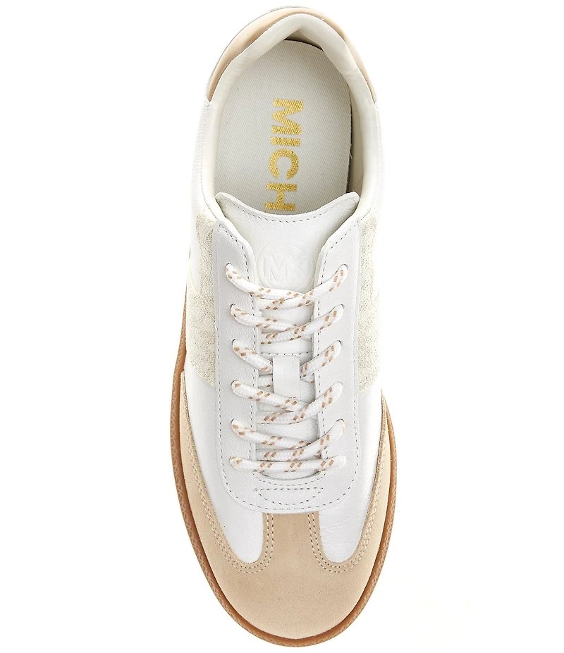 Michael Kors Jovie Leather Logo Accent Sneakers
