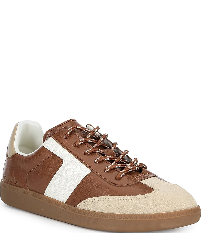 Michael Kors Jovie Leather Logo Accent Sneakers