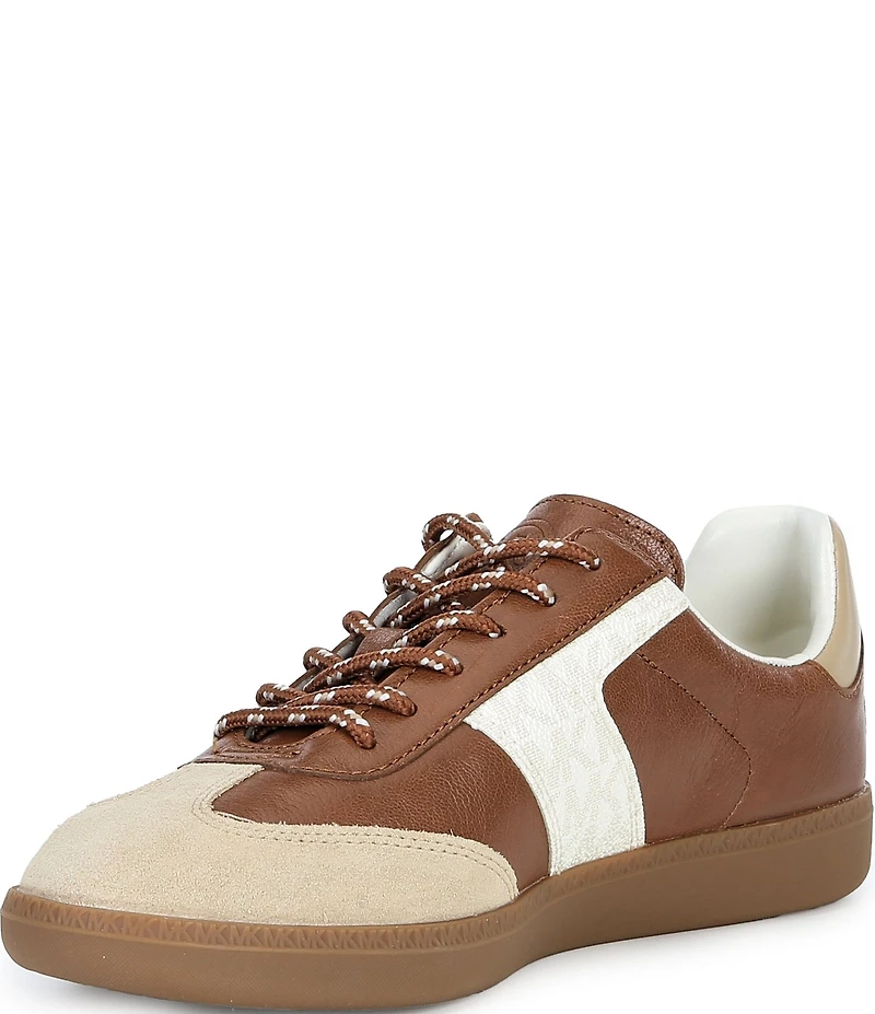 Michael Kors Jovie Leather Logo Accent Sneakers