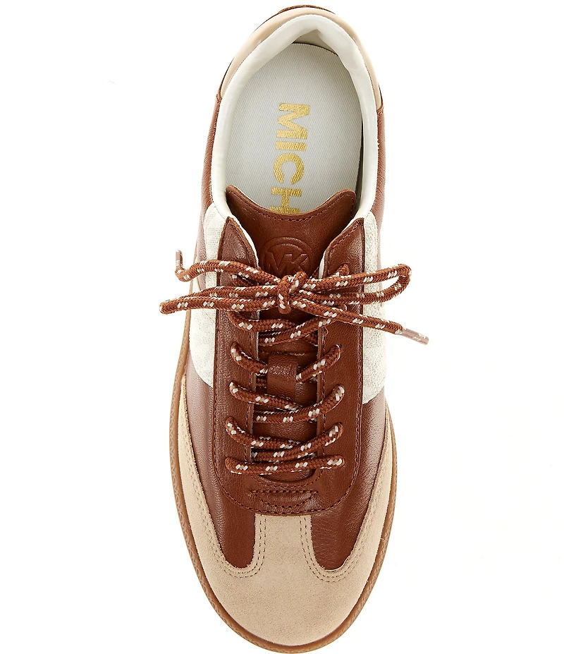 Michael Kors Jovie Leather Logo Accent Sneakers