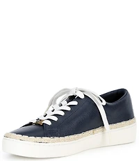 Michael Kors Keaton Leather Lace Up Espadrille Sneakers