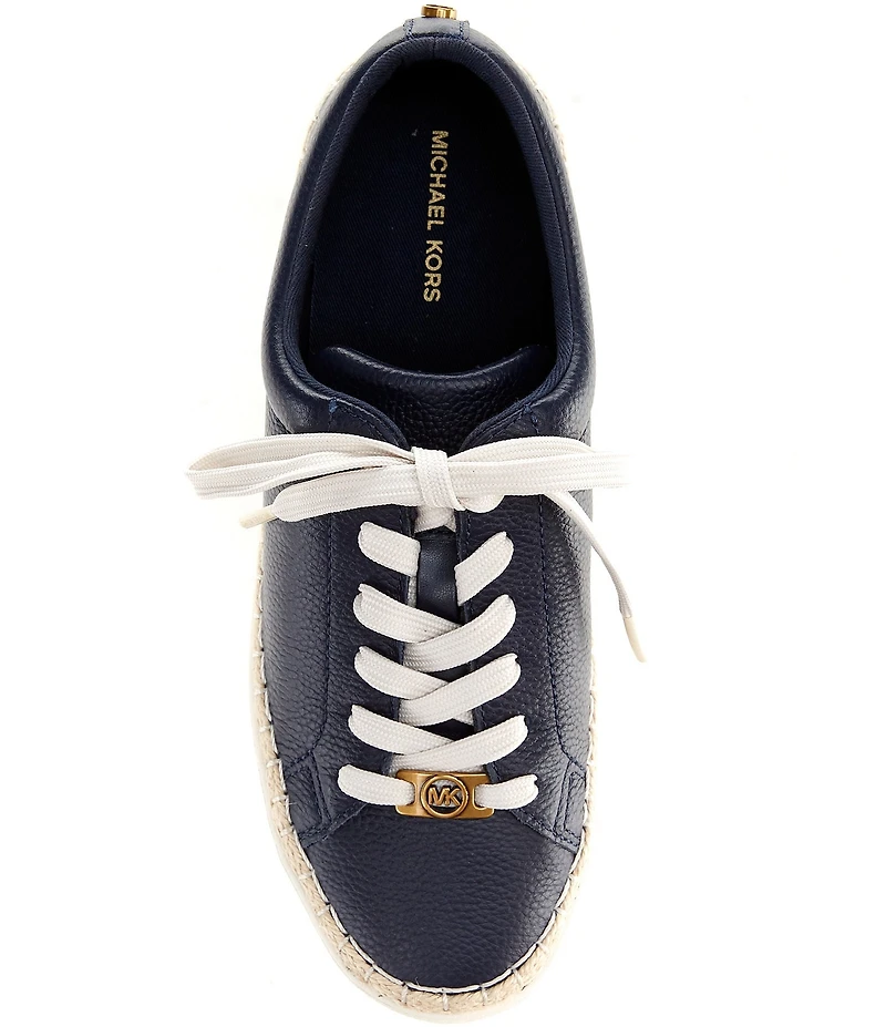 Michael Kors Keaton Leather Lace Up Espadrille Sneakers