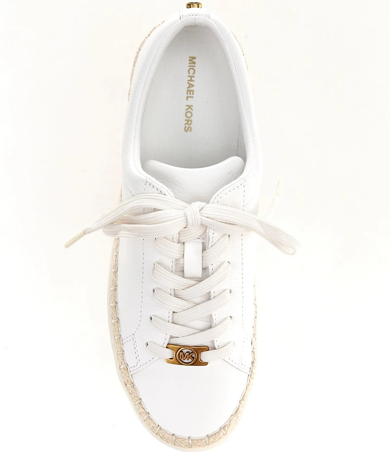 Michael Kors Keaton Leather Lace Up Espadrille Sneakers