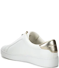 Michael Kors Keaton Leather MK Logo Detail Zipper Sneakers