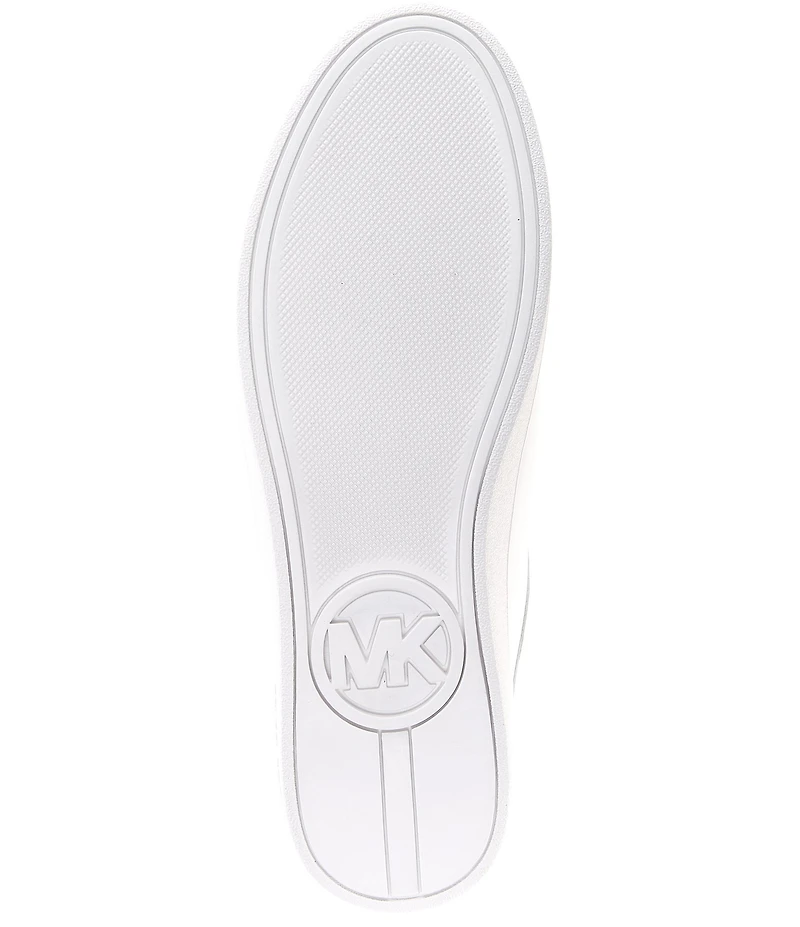 Michael Kors Keaton Leather MK Logo Detail Zipper Sneakers