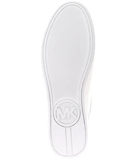 Michael Kors Keaton Leather MK Logo Detail Zipper Sneakers