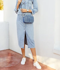 Michael Kors Keaton Leather MK Logo Detail Zipper Sneakers