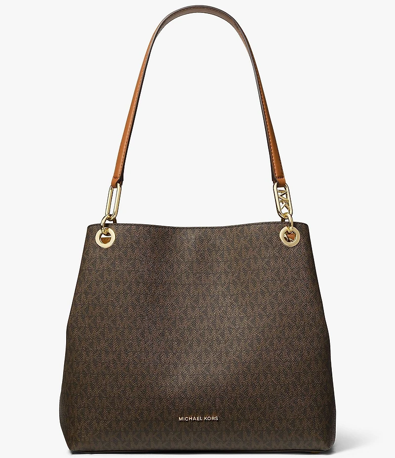 Michael Kors Kensington Signature Logo Large Shoulder Bag