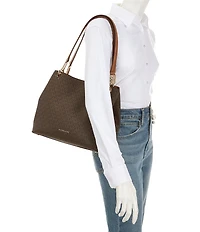 Michael Kors Kensington Signature Logo Large Shoulder Bag