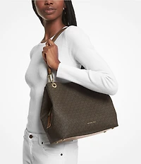 Michael Kors Kensington Signature Logo Large Shoulder Bag
